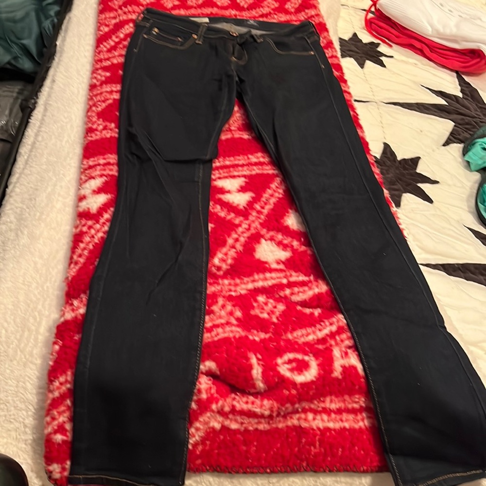 AG the legging super skin dark blue denim jeans sz 27